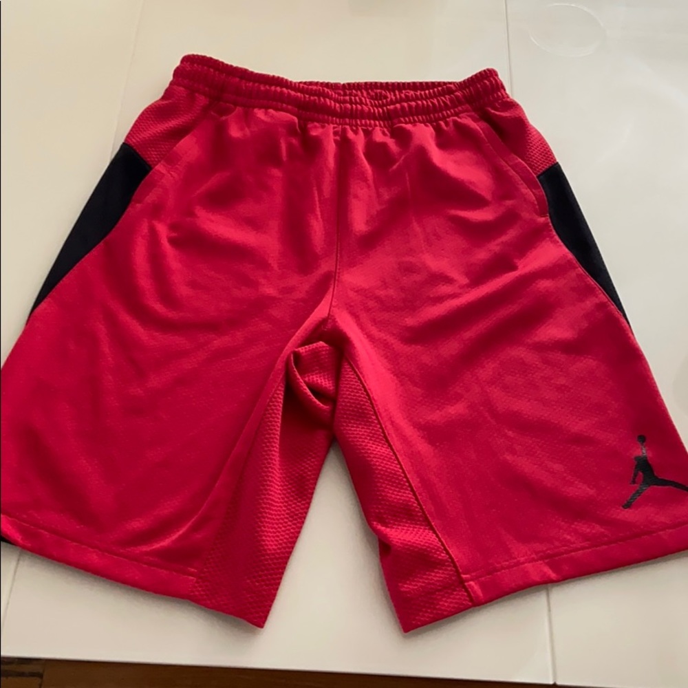Red and black boys jordan
